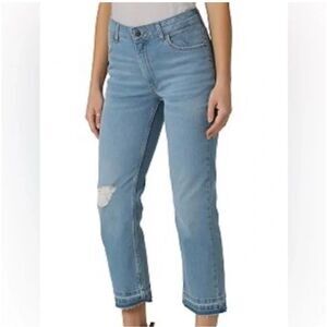 Wrangler High Rise True Straight Cropped Light Blue Women’s Plus Jeans Sz 16/26